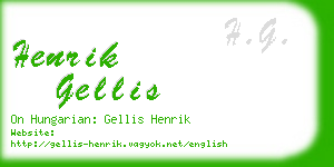 henrik gellis business card